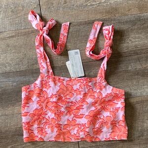 NWT Roxy Floral Crop Top Tank Top